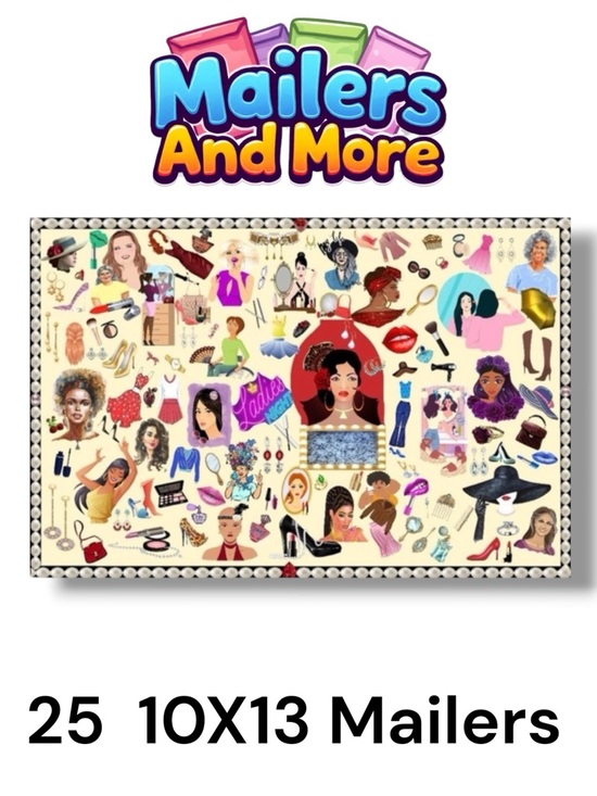 Mailers And More Other - 25 10X13 Poly Mailers Fashion Makeup Girls Ladies Night Flat PRICE IS FIRM